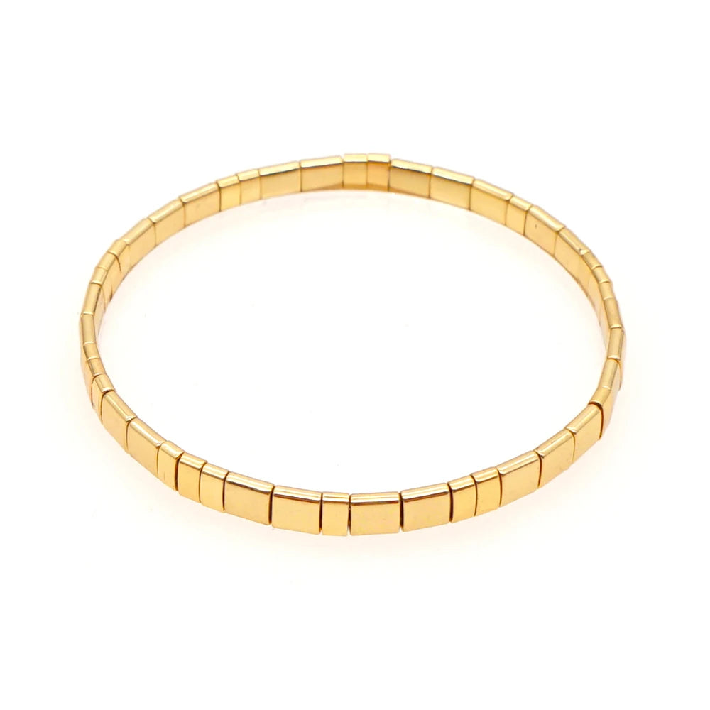 Go2boho Tila Bracelets For Women Men Couple Jewelry Gift Classic Jewellery Gold Color Beaded Pulseras Stretch Bracelet Wholesale
