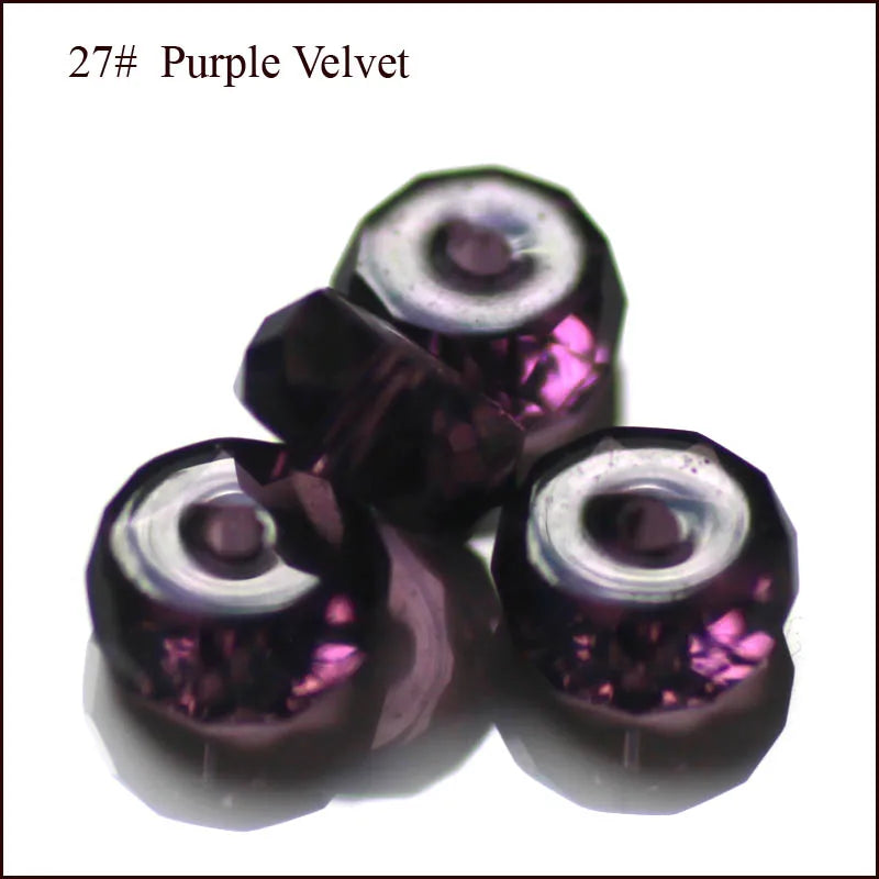 AAA 50pcs 4x8mm Column Shape Crystal Glass Loose Round Beads for Jewelry Making DIY Earring Bracelet Necklace Findings