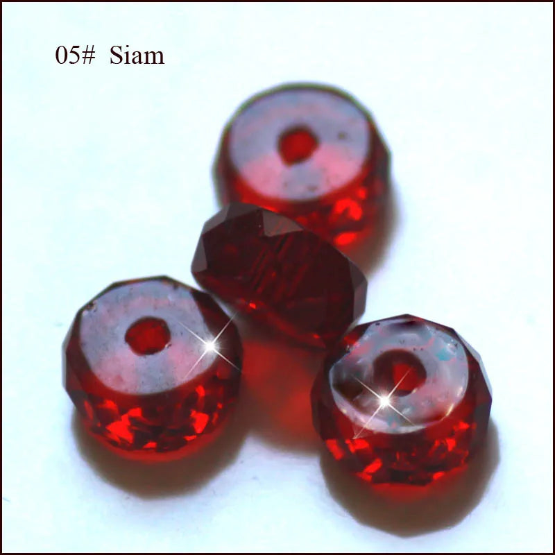 AAA 50pcs 4x8mm Column Shape Crystal Glass Loose Round Beads for Jewelry Making DIY Earring Bracelet Necklace Findings