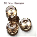 AAA 50pcs 4x8mm Column Shape Crystal Glass Loose Round Beads for Jewelry Making DIY Earring Bracelet Necklace Findings