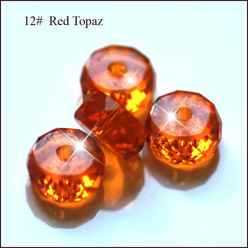 AAA 50pcs 4x8mm Column Shape Crystal Glass Loose Round Beads for Jewelry Making DIY Earring Bracelet Necklace Findings