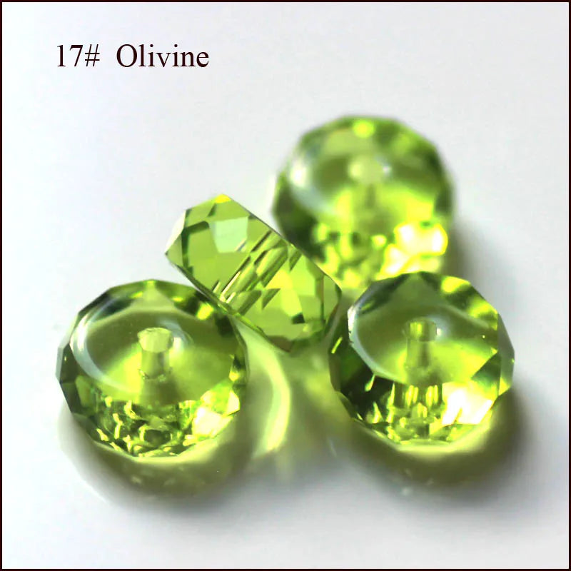 AAA 50pcs 4x8mm Column Shape Crystal Glass Loose Round Beads for Jewelry Making DIY Earring Bracelet Necklace Findings