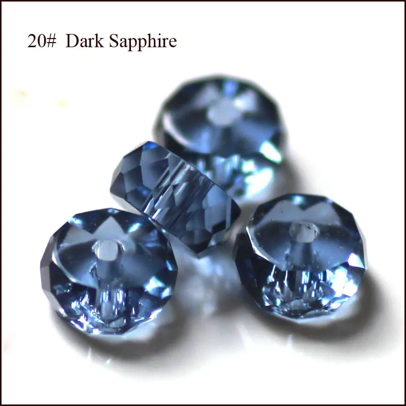 AAA 50pcs 4x8mm Column Shape Crystal Glass Loose Round Beads for Jewelry Making DIY Earring Bracelet Necklace Findings