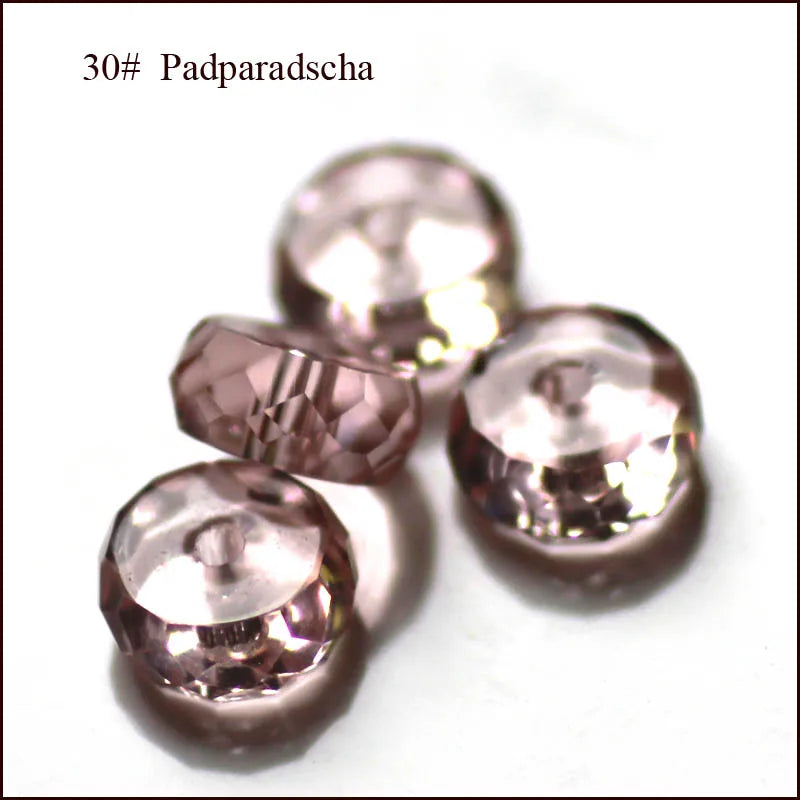 AAA 50pcs 4x8mm Column Shape Crystal Glass Loose Round Beads for Jewelry Making DIY Earring Bracelet Necklace Findings