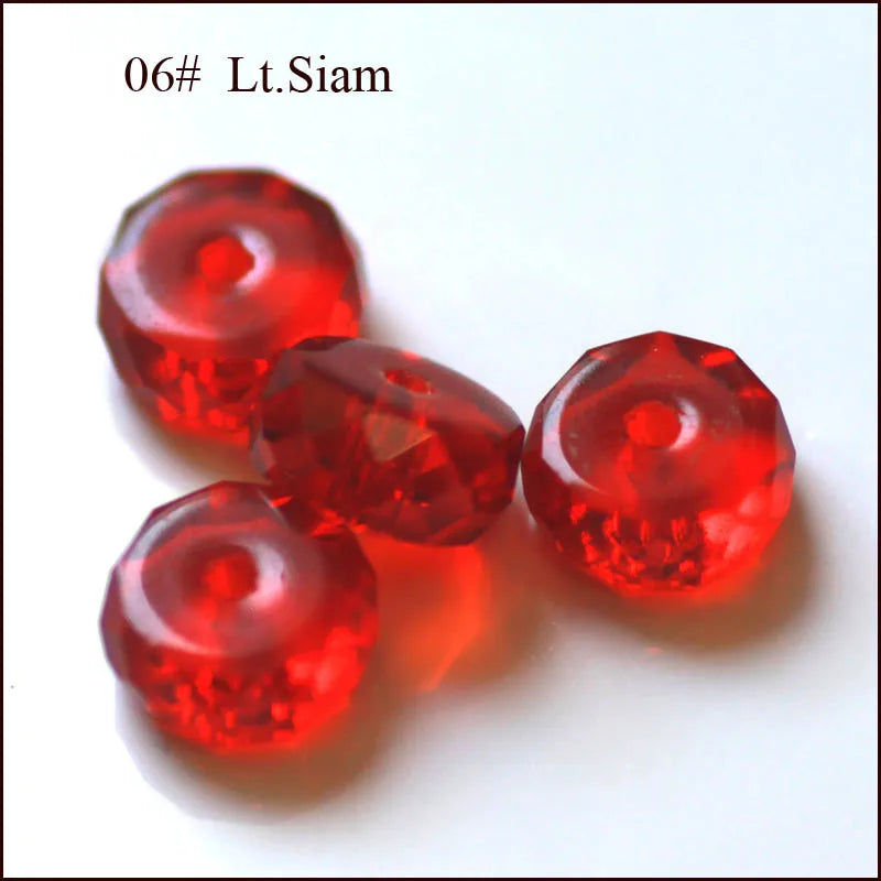 AAA 50pcs 4x8mm Column Shape Crystal Glass Loose Round Beads for Jewelry Making DIY Earring Bracelet Necklace Findings