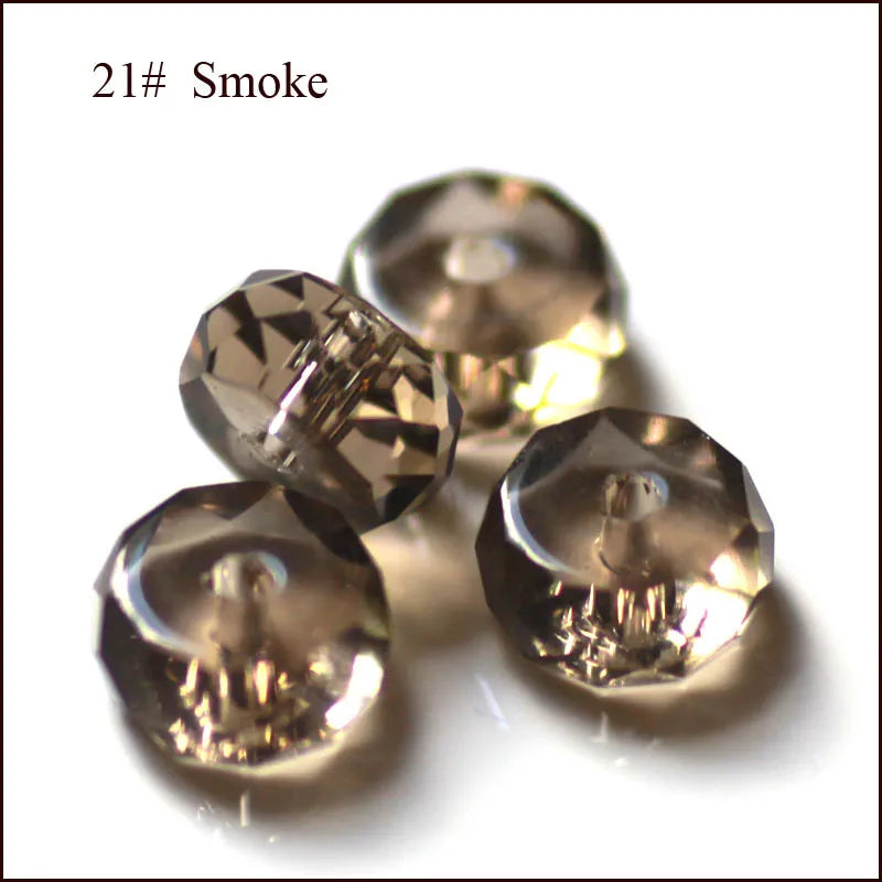 AAA 50pcs 4x8mm Column Shape Crystal Glass Loose Round Beads for Jewelry Making DIY Earring Bracelet Necklace Findings