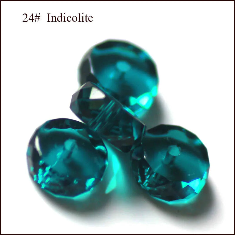 AAA 50pcs 4x8mm Column Shape Crystal Glass Loose Round Beads for Jewelry Making DIY Earring Bracelet Necklace Findings