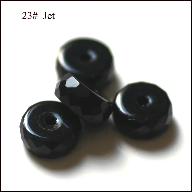 AAA 50pcs 4x8mm Column Shape Crystal Glass Loose Round Beads for Jewelry Making DIY Earring Bracelet Necklace Findings
