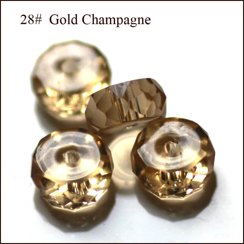 AAA 50pcs 4x8mm Column Shape Crystal Glass Loose Round Beads for Jewelry Making DIY Earring Bracelet Necklace Findings