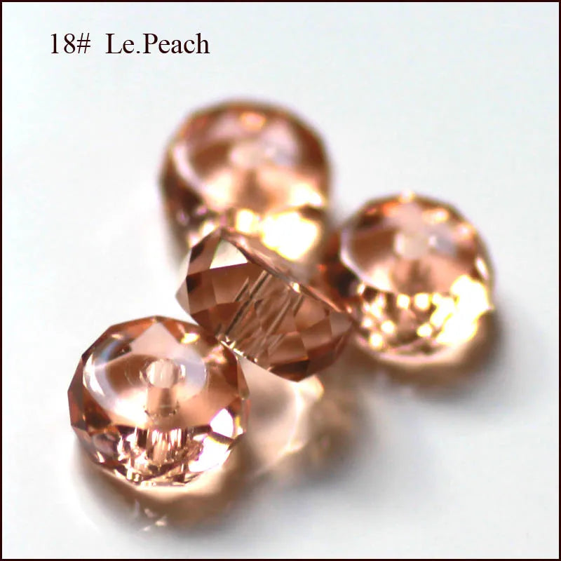 AAA 50pcs 4x8mm Column Shape Crystal Glass Loose Round Beads for Jewelry Making DIY Earring Bracelet Necklace Findings