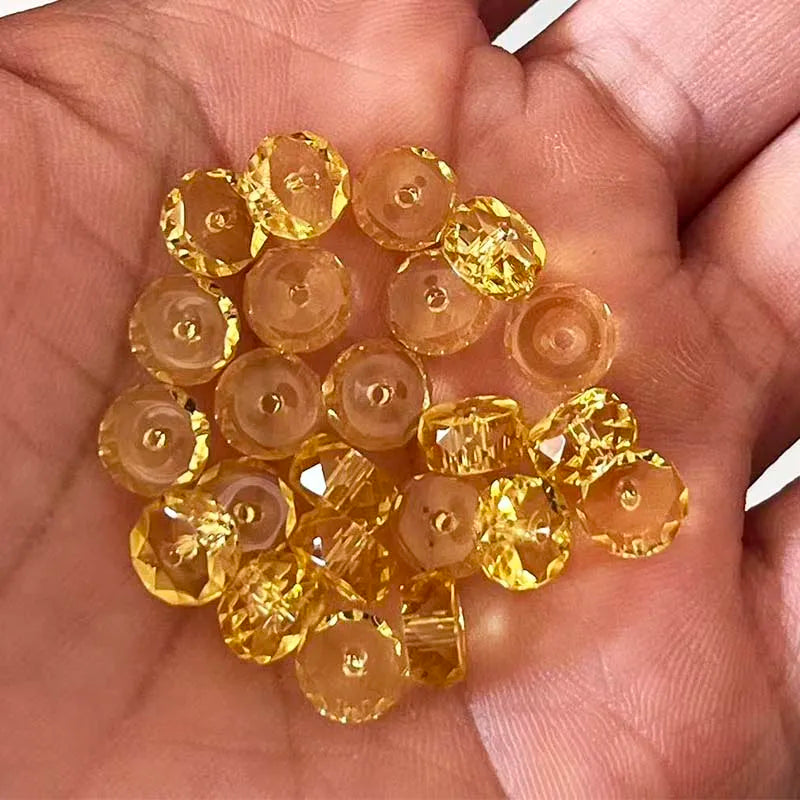 AAA 50pcs 4x8mm Column Shape Crystal Glass Loose Round Beads for Jewelry Making DIY Earring Bracelet Necklace Findings