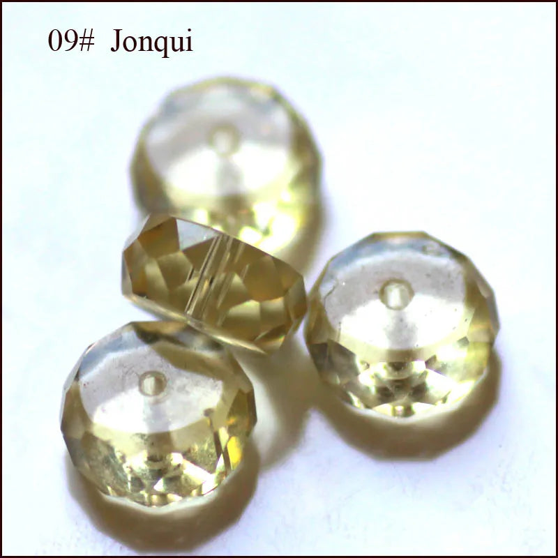 AAA 50pcs 4x8mm Column Shape Crystal Glass Loose Round Beads for Jewelry Making DIY Earring Bracelet Necklace Findings