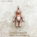 Pendant Teddy Bear,Spring New Pure 925 Sterling Silver Fine Jewelry Europe Bijoux Cute Accessories Gift For Women