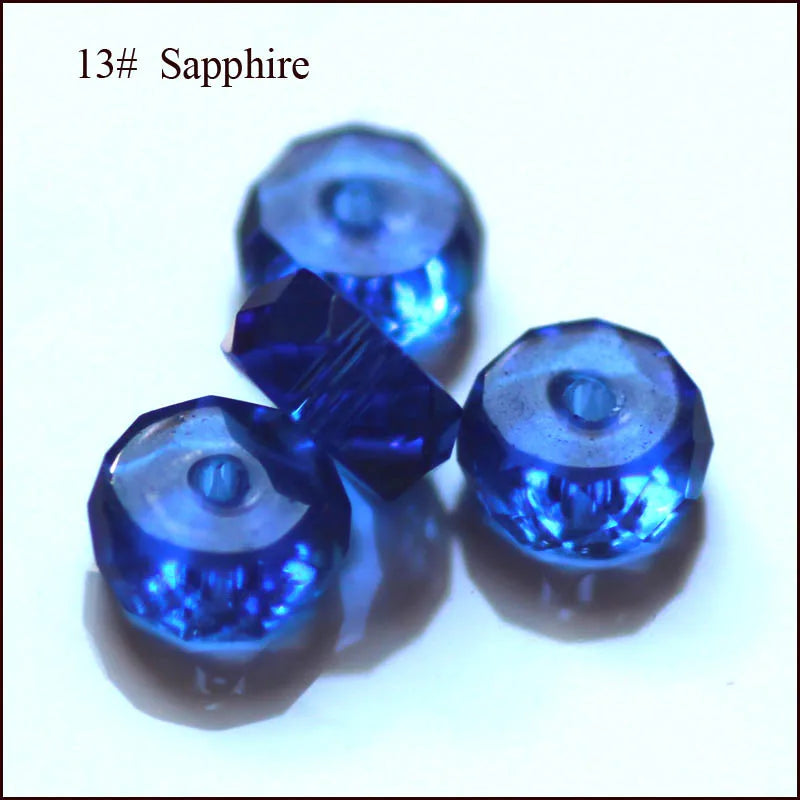 AAA 50pcs 4x8mm Column Shape Crystal Glass Loose Round Beads for Jewelry Making DIY Earring Bracelet Necklace Findings
