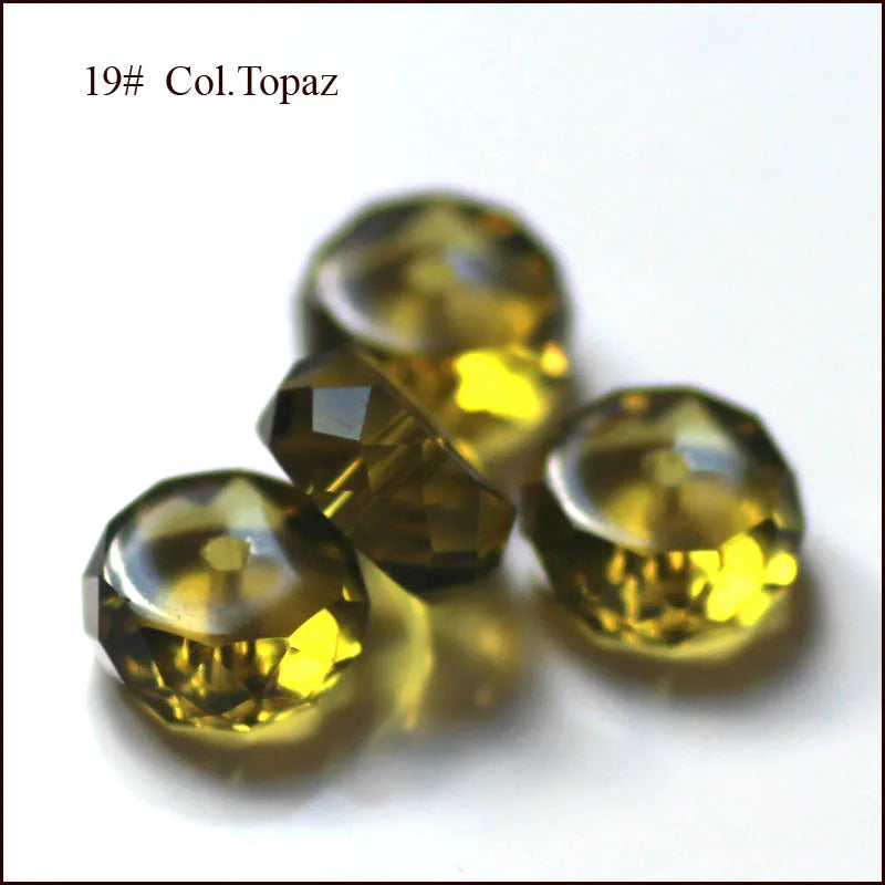AAA 50pcs 4x8mm Column Shape Crystal Glass Loose Round Beads for Jewelry Making DIY Earring Bracelet Necklace Findings